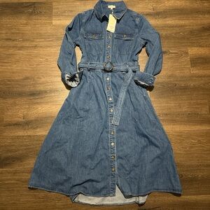 NWT DENIM MIDI DRESS